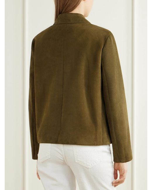 Proenza Schouler Green Irine Suede Jacket