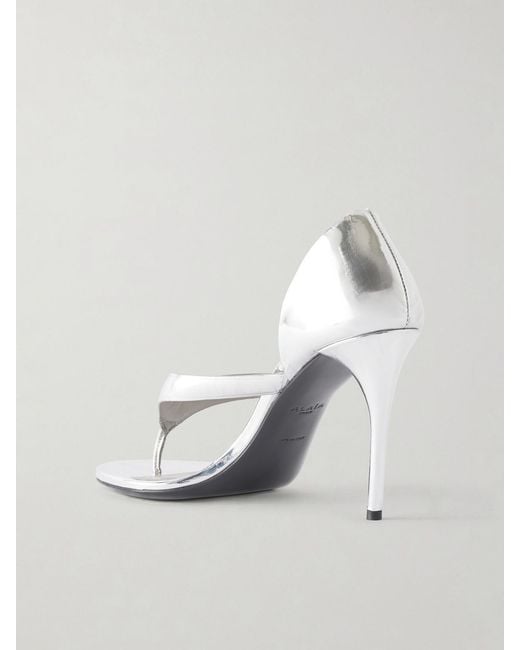 Alaïa White Infradito 90 Leather Sandals