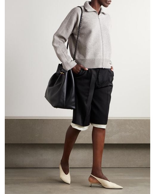 Cardigan À Col Cheminée En Laine Mélangée Jil Sander en coloris Gray