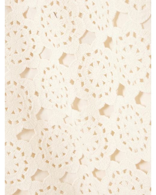 Robe Midi En Coton Crocheté Marsielle Cara Cara en coloris Natural