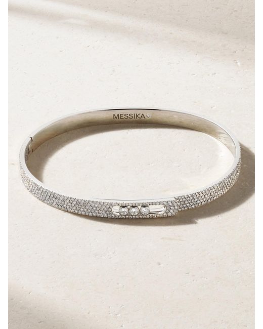 Messika Natural Move Noa Armreif Aus 18 Karat Weißgold Mit Diamanten