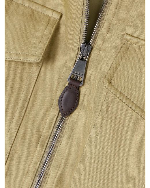 James Purdey & Sons Green Alnwick Cotton And Linen-Blend Twill Jacket
