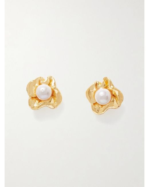 Completedworks Metallic Unity Recycled Vermeil Pearl Earrings