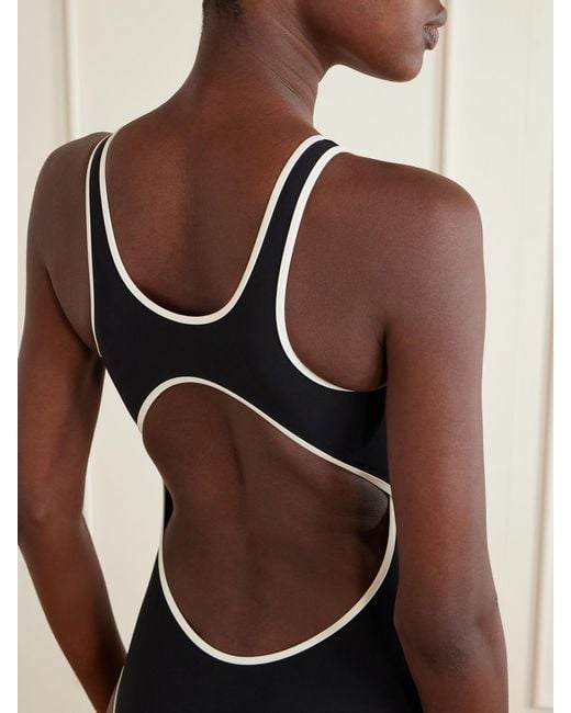 Lido Black Quattordici Open-Back Swimsuit