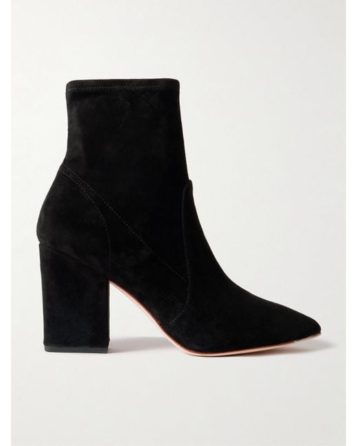 Loeffler Randall Black Isla Suede Ankle Boots
