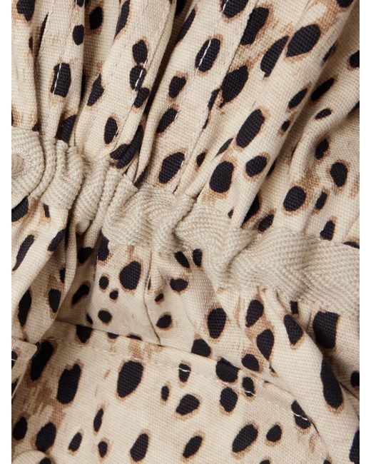 Moncler Natural Saulon Appliquéd Animal-Print Cotton-Blend Canvas Jacket