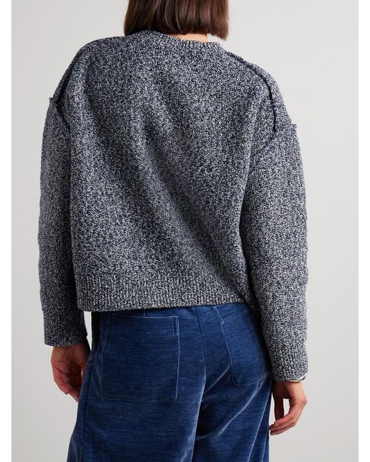 Proenza Schouler Blue Remy Cotton-Blend Sweater