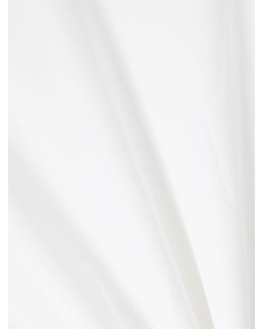 Themis Z White Leucothea Flocked Cotton-Jersey Mini Dress