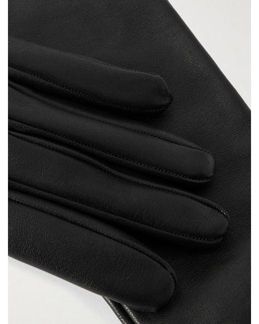 Brunello Cucinelli Black Leather Gloves