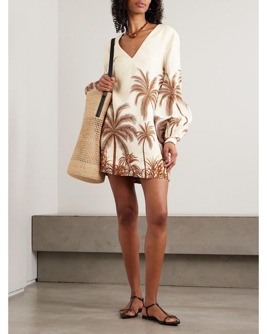 linen dress net a porter Sahara Linen A Line Dress l Neutral Ground S main image 0