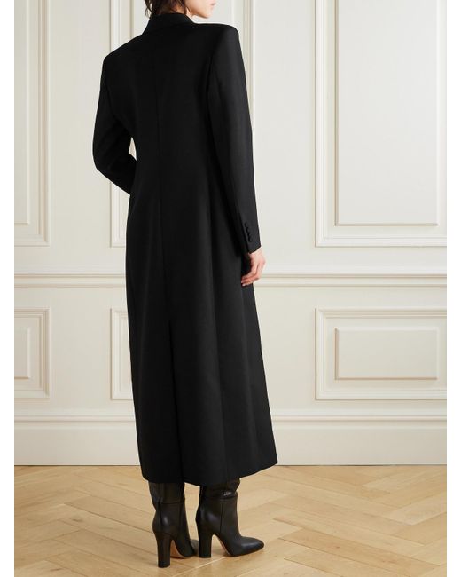 Gabriela Hearst Black Julien Double-Breasted Wool Coat