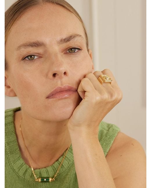 Marie Lichtenberg Natural Buck Small 18-Karat And Ring