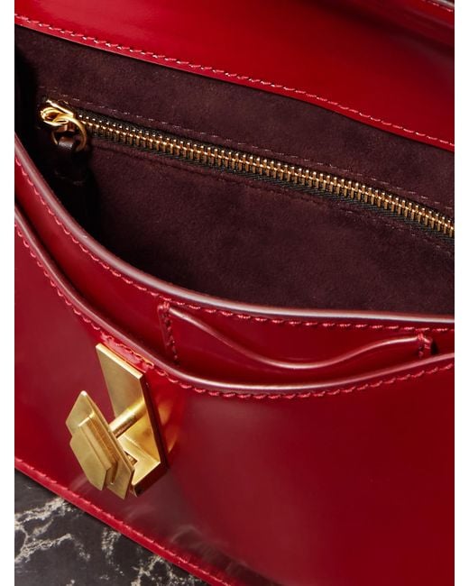 Metier Red Parallel 22 Leather Shoulder Bag