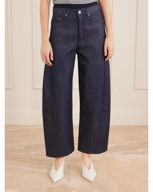 Maria McManus Blue Crescent Wide-Leg Jeans