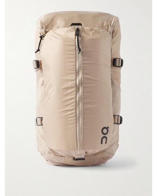 On Shoes Natural Speed Pack Mesh-Trimmed Ripstop Backpack