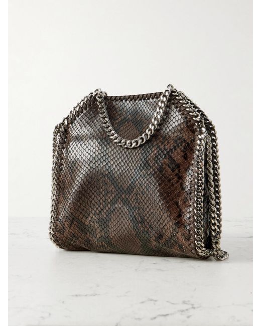 Stella McCartney Multicolor Falabella Kleine Schultertasche Aus Synthetischem Material Mit Schlangeneffekt