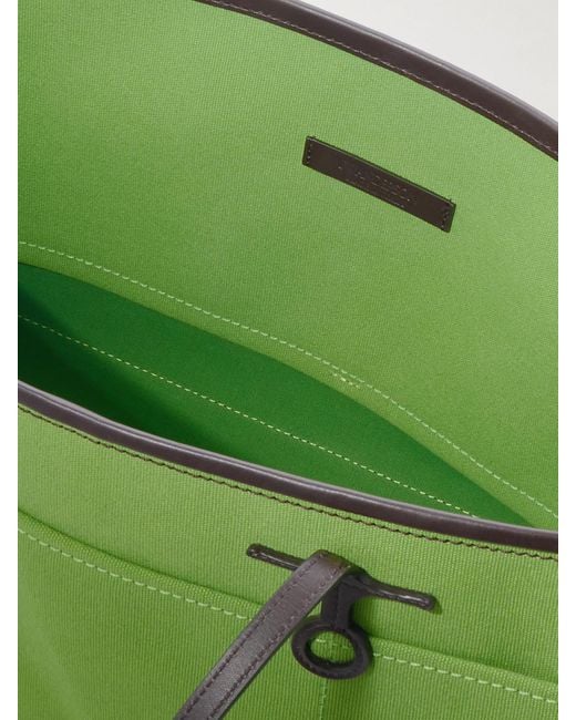 J.W. Anderson Green Anchor Leather-Trimmed Canvas Tote