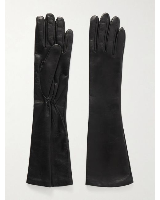 Totême Black Leather Gloves