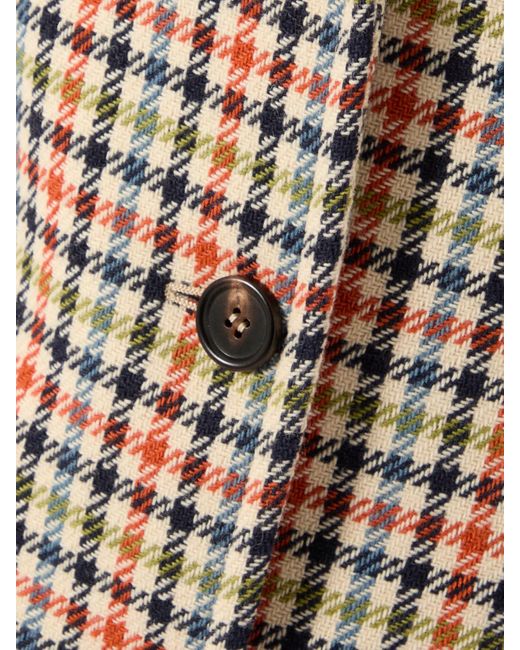 Chloé Gray Checked Wool-Blend Blazer