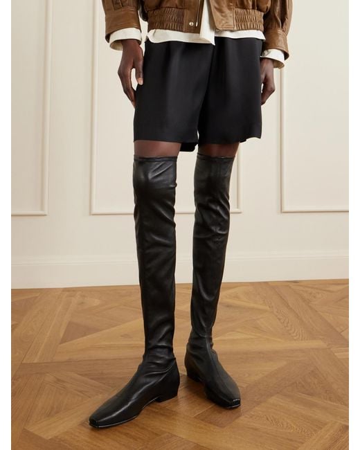 Staud Black Keith Leather Boots