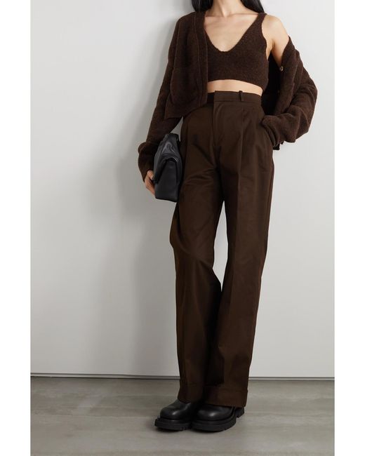 Nanushka Black Zosia Bouclé-Knit Merino Wool-Blend Top