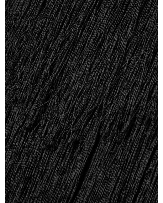 Bode Black Sweeper Fringed Silk Jumpsuit