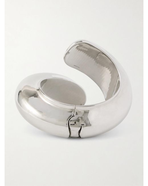 Alaïa White Silberfarbene Armspange