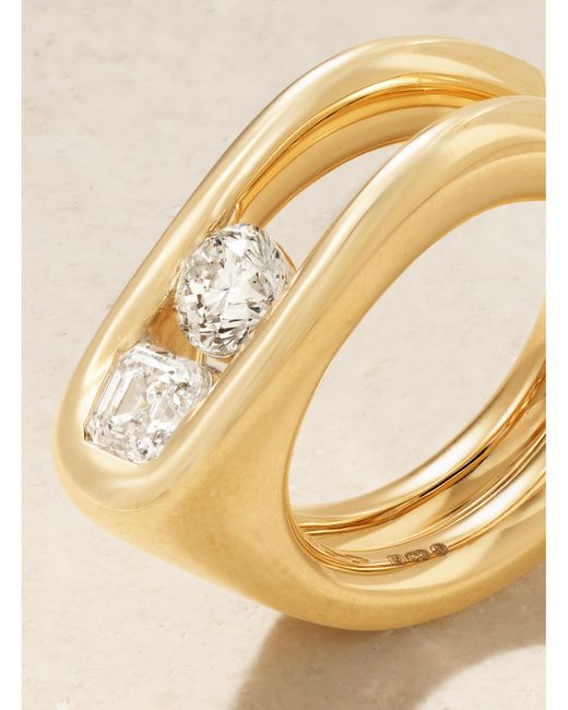 UNIFORM OBJECT Natural Impact Ring Aus 18 Karat Mit Diamanten