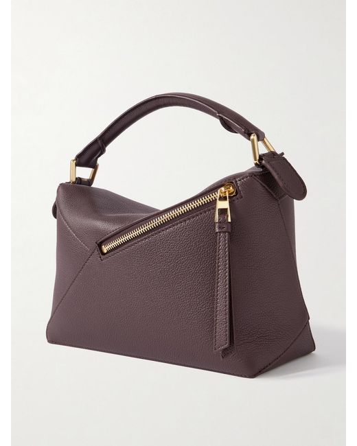 Sac Porté Épaule En Cuir Texturé Puzzle Edge Small Loewe en coloris Brown