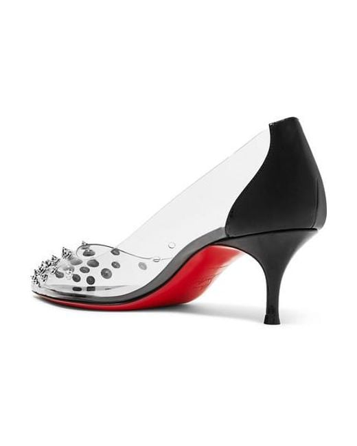 CHRISTIAN LOUBOUTIN Spike Me nude spike stud PVC patent toe