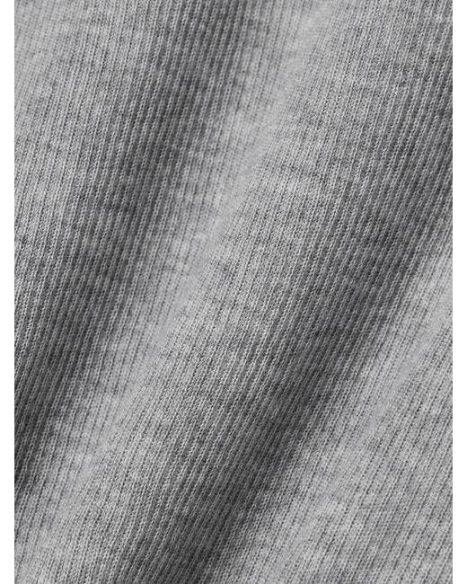 Khaite Gray Tania Ribbed Wool-Blend Top