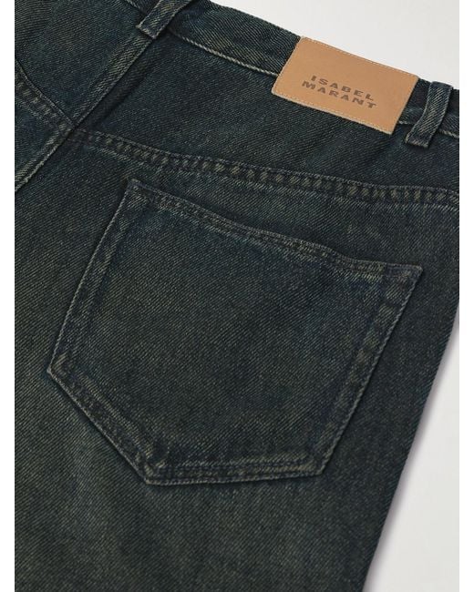 Isabel Marant Blue Jenny High-Rise Straight-Leg Jeans