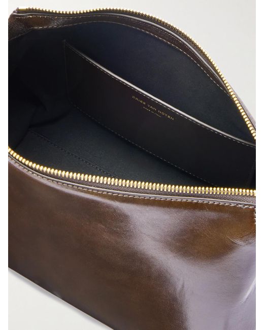 Dries Van Noten Brown Small Leather Shoulder Bag