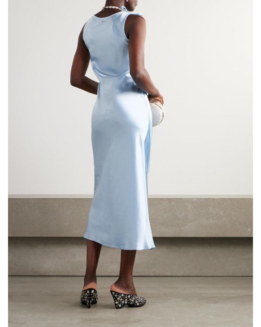 Robe Midi En Soie À Nœud Simone Rocha en coloris Blue