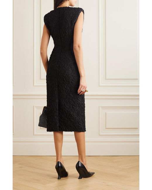 Dries Van Noten Black Cloqué Dress