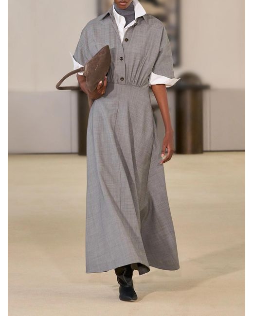 Altuzarra Gray Eleanor Wool-Blend Midi Dress