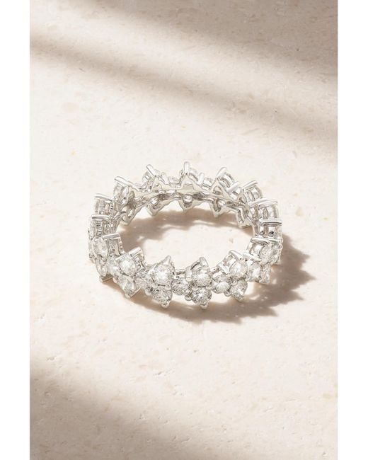 Anita Ko Natural Triangle Eternity 18-Karat Diamond Ring