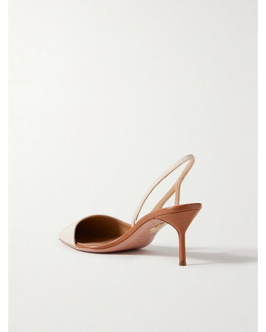 Aquazzura Natural Alex Rivière 65 D'Orsay Linen Pumps