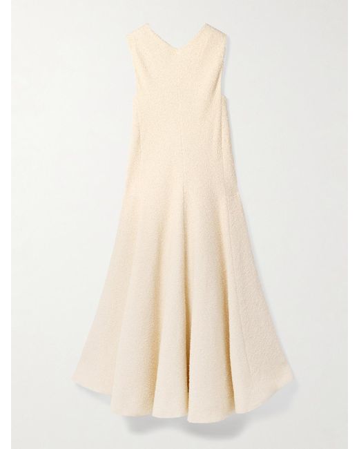 Robe Midi En Bouclé De Coton Mélangé Mellie Khaite en coloris Natural