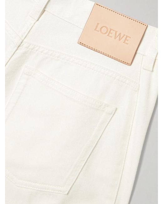 LOEWE Paula's Ibiza barrel-leg jeans 白 美形デニムパンツ LOEWE + Paula's Ibiza paneled embellished mid-rise barrel