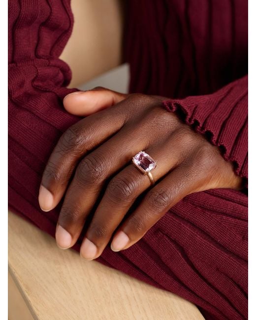 Irene Neuwirth Natural Gemmy Gem 18-Karat Rose Kunzite Ring