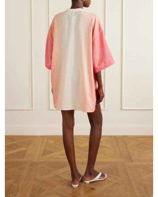 Marrakshi Life Pink Striped Cotton Coverup