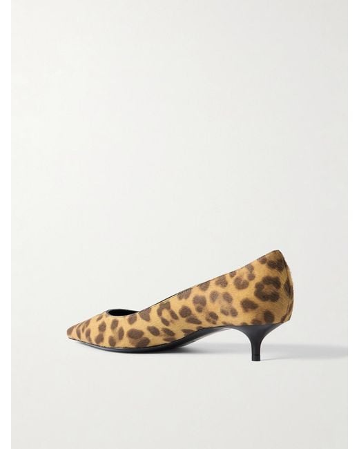 Jimmy Choo Natural Amelia 40 Leopard-Print Calf Hair Pumps
