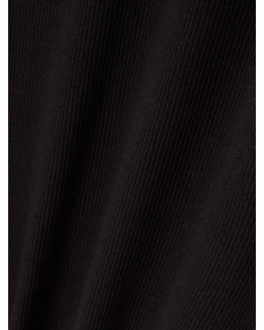 Alaïa Black Ribbed-Knit Bodysuit