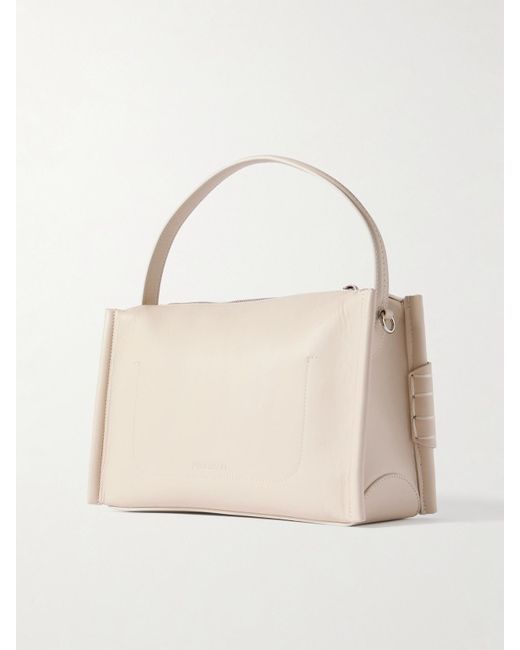 J.W. Anderson Natural Loafer Schultertasche Aus Leder Mit Stickereien
