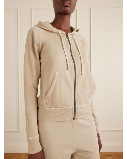 James Perse Natural French Cotton-Terry Hoodie