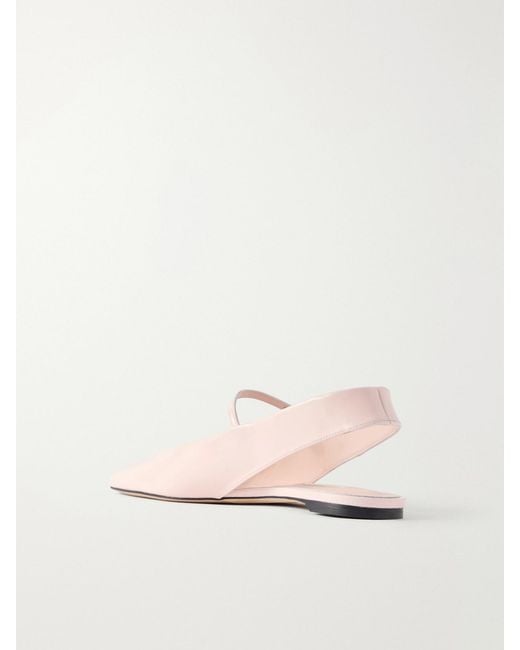 Totême Natural Leather Mary Jane Slingback Ballet Flats