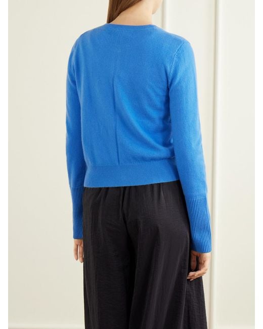 La Ligne Blue Cashmere Cardigan