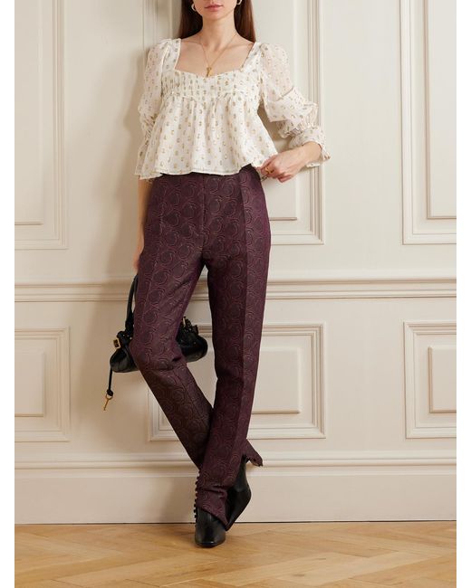 Alix Of Bohemia Natural Pryia Fil Coupé Gauze Blouse