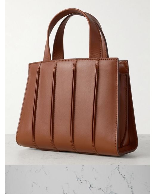 Max Mara Brown Whitney Bag 4 Kleine Tote Aus Leder Mit Falten